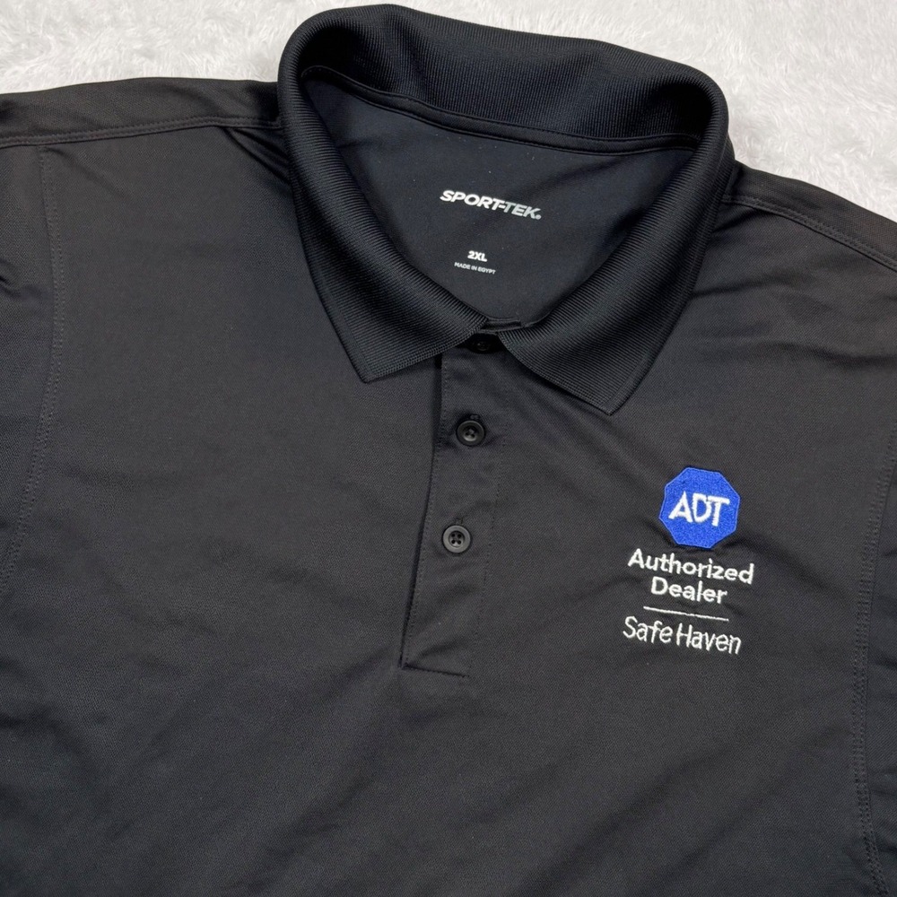 ADT Authorized Dealer Safe‎ Haven Polo Shirt Men 2XL Black Performance Employee